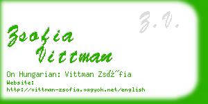 zsofia vittman business card